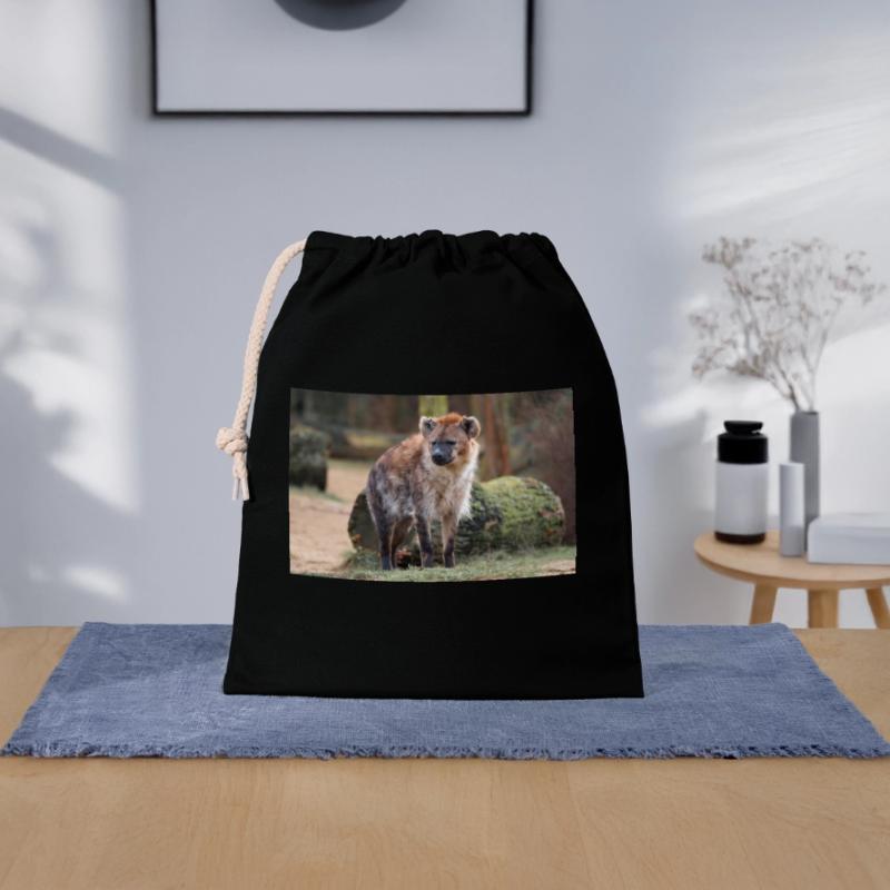 Hyäne oder Hyäne oder Harpyie (auf Deutsch Hyäne) Hyäne Verschließbarer Geschenkbeutel aus Baumwolle (25x30cm)