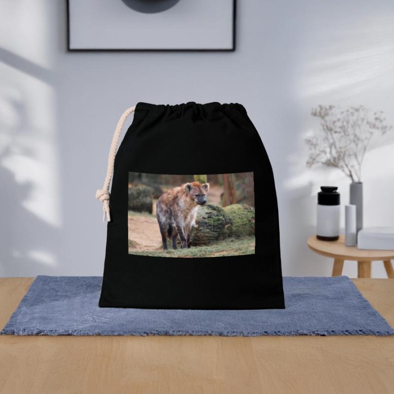 Hyäne oder Hyäne oder Harpyie (auf Deutsch Hyäne) Hyäne Verschließbarer Geschenkbeutel aus Baumwolle (25x30cm)