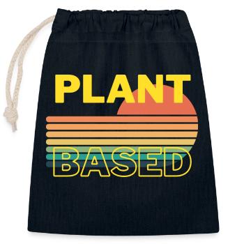 Plant Based - Verschließbarer Geschenkbeutel aus Baumwolle (25x30cm) - Navy - Vorne