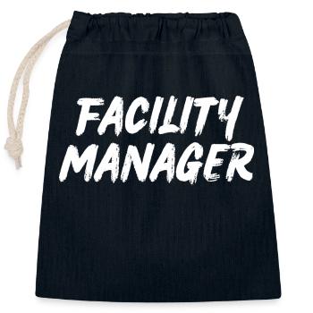 Facility Manager Haustechniker Hausmeister - Verschließbarer Geschenkbeutel aus Baumwolle (25x30cm) - Navy - Vorne