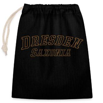 Dresden Saxonia - Verschließbarer Geschenkbeutel aus Baumwolle (25x30cm) - Schwarz - Vorne