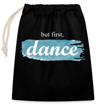 Dancing Dance Music - Closable cotton gift bag (25x30cm) - black - Front