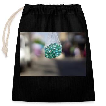 The bag of marbles - Closable cotton gift bag (25x30cm) - black - Front