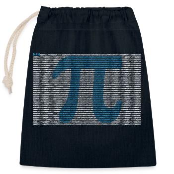 pi chemise 3, 14 pi nombre symbole math science geek - Sac cadeau en coton avec cordon (25 x 30 cm) - bleu marine - Devant