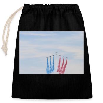 Patrouille de France - Sac cadeau en coton avec cordon (25 x 30 cm) - noir - Devant