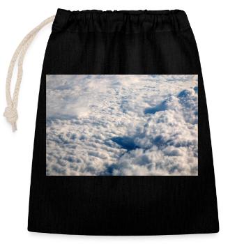Formations nuageuses et Alpes près de la Zugspitze - Sac cadeau en coton avec cordon (25 x 30 cm) - noir - Devant