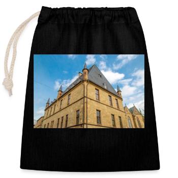 Archiepiscopal Vicariate General in Osnabrück - Closable cotton gift bag (25x30cm) - black - Front