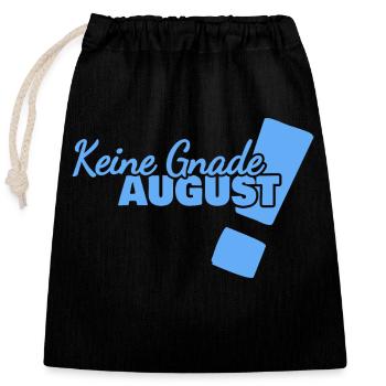 August als Lustig - Verschließbarer Geschenkbeutel aus Baumwolle (25x30cm) - Schwarz - Vorne