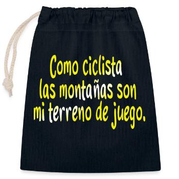 Bicycle Bicycle Bicycle Bike Biker MTB 10 - Closable cotton gift bag (25x30cm) - navy - Front