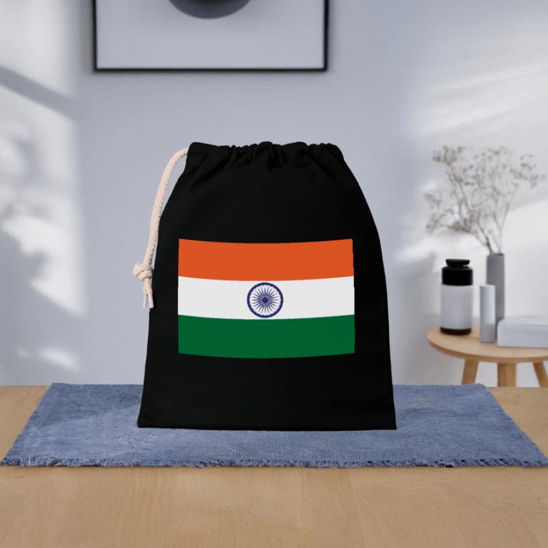 Inde Sac cadeau en coton avec cordon (25 x 30 cm)
