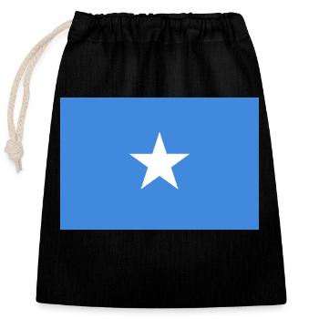 Somalia - Verschließbarer Geschenkbeutel aus Baumwolle (25x30cm) - Schwarz - Vorne