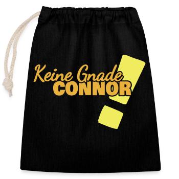 Connor - Closable cotton gift bag (25x30cm) - black - Front