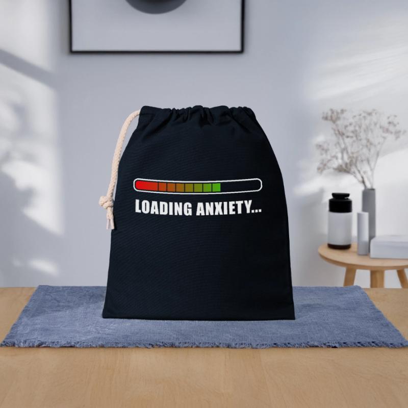 Loading Anxiety... Verschließbarer Geschenkbeutel aus Baumwolle (25x30cm)