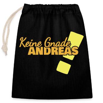 Lustig Andreas - Sac cadeau en coton avec cordon (25 x 30 cm) - noir - Devant