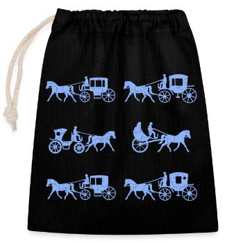 Carriage Coachman - Closable cotton gift bag (25x30cm) - black - Front