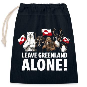 Lasst Grönland in Ruhe! - Verschließbarer Geschenkbeutel aus Baumwolle (25x30cm) - Navy - Vorne