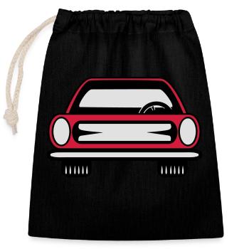 Auto Wagen Fahrzeug grill - Verschließbarer Geschenkbeutel aus Baumwolle (25x30cm) - Schwarz - Vorne