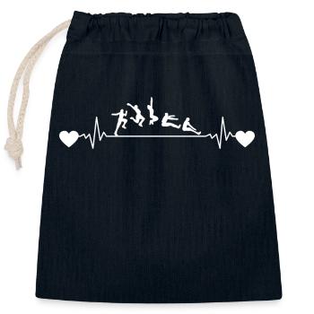Weitsprung EKG Weitspringer Dreisprung Sportlehrer - Verschließbarer Geschenkbeutel aus Baumwolle (25x30cm) - Navy - Vorne