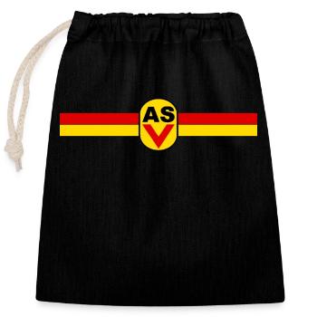 ASV - GDR - Army Sports Club - NVA - Ostalgie - Closable cotton gift bag (25x30cm) - black - Front