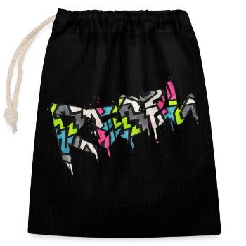 Rebel Rebels Lustige Retro Musik Hip Hop Rocknroll - Verschließbarer Geschenkbeutel aus Baumwolle (25x30cm) - Schwarz - Vorne