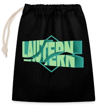 Lautern Kaiserslautern Allemagne Police 3D - Sac cadeau en coton avec cordon (25 x 30 cm) - noir - Devant