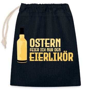 Ostern Eierlikör Feiern - Verschließbarer Geschenkbeutel aus Baumwolle (25x30cm) - Navy - Vorne