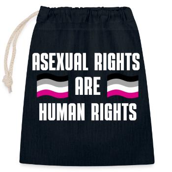 Asexual Flag Ace Pride Gift LGBT Asexual - Sac cadeau en coton avec cordon (25 x 30 cm) - bleu marine - Devant
