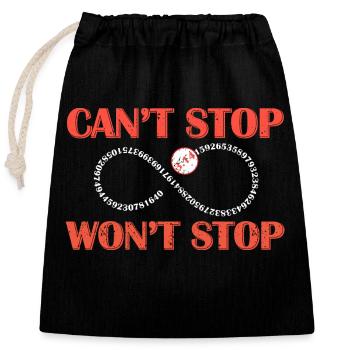 Can t Stop Won t Stop Pi Day Math Geek T shirt - Verschließbarer Geschenkbeutel aus Baumwolle (25x30cm) - Schwarz - Vorne
