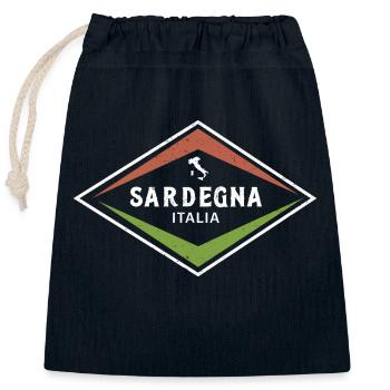 Sardinien Italien Urlaub Reise Insel Flagge - Verschließbarer Geschenkbeutel aus Baumwolle (25x30cm) - Navy - Vorne