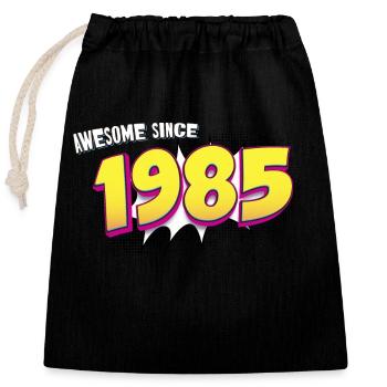 Rétro 38e anniversaire dans le style Pop Art Comic Book - Sac cadeau en coton avec cordon (25 x 30 cm) - noir - Devant