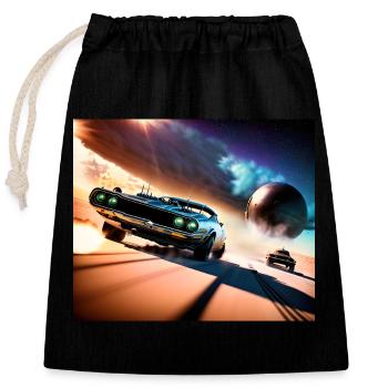 Mad and Furious #3 - Closable cotton gift bag (25x30cm) - black - Front