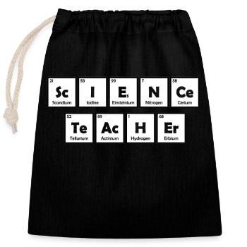 Science Science Scientist Physics Lab DNA - Closable cotton gift bag (25x30cm) - black - Front