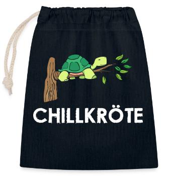 Chill Toad Sleep Shirt Nightgown Turtle - Closable cotton gift bag (25x30cm) - navy - Front