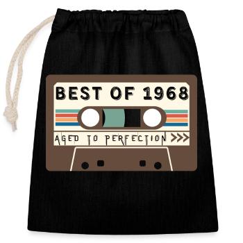 Best of 1968 - Sac cadeau en coton avec cordon (25 x 30 cm) - noir - Devant