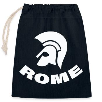 ROME - Verschließbarer Geschenkbeutel aus Baumwolle (25x30cm) - Navy - Vorne