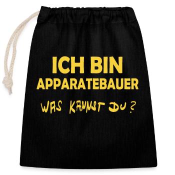 Constructeur d’appareils comme profession - Sac cadeau en coton avec cordon (25 x 30 cm) - noir - Devant
