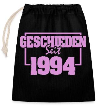 Ehe 1994 - Verschließbarer Geschenkbeutel aus Baumwolle (25x30cm) - Schwarz - Vorne