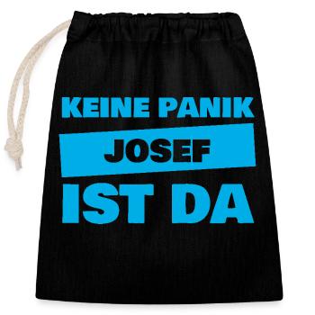 Gift for Joseph - Closable cotton gift bag (25x30cm) - black - Front