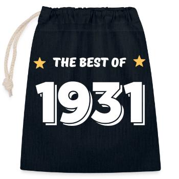 Best of 1931 - Closable cotton gift bag (25x30cm) - navy - Front