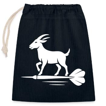 Bock auf Dart - Verschließbarer Geschenkbeutel aus Baumwolle (25x30cm) - Navy - Vorne