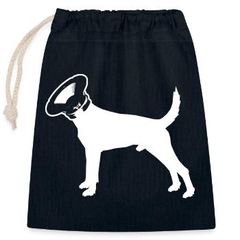SUB WOOF WOOF - Closable cotton gift bag (25x30cm) - navy - Front