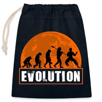 Entwicklung des Man Karate Martial Arts Dojo Coach - Verschließbarer Geschenkbeutel aus Baumwolle (25x30cm) - Navy - Vorne