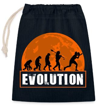 Évolution du tennis de table et du ping-pong - Sac cadeau en coton avec cordon (25 x 30 cm) - bleu marine - Devant
