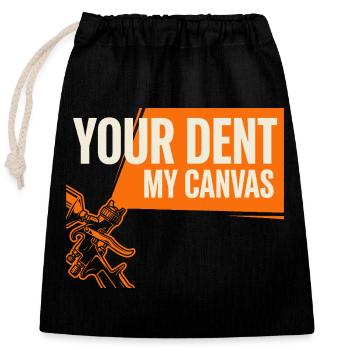 Car Body Workshop Car Body Technician - Closable cotton gift bag (25x30cm) - black - Front