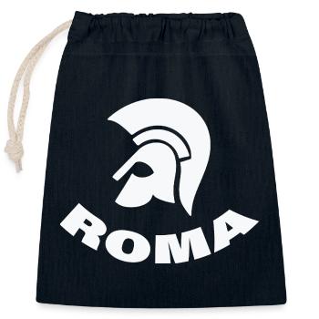 ROMA - Verschließbarer Geschenkbeutel aus Baumwolle (25x30cm) - Navy - Vorne