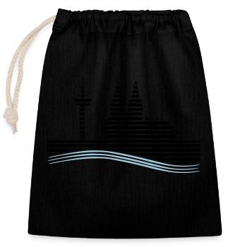 Cologne - Closable cotton gift bag (25x30cm) - black - Front
