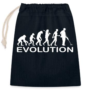 Détecteur de métaux Evolution - Sac cadeau en coton avec cordon (25 x 30 cm) - bleu marine - Devant