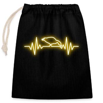 Duck - Closable cotton gift bag (25x30cm) - black - Front