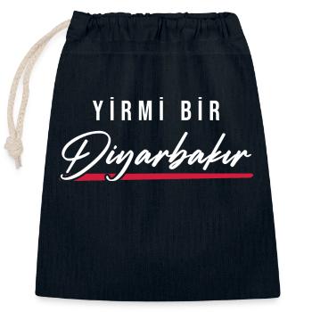 Diyarbakir 21 Turkey Turkiye Gift Holiday Kurd - Closable cotton gift bag (25x30cm) - navy - Front