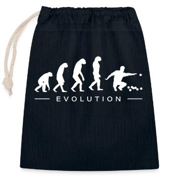 Boulespieler Pentanqué Evolution Entwicklung - Verschließbarer Geschenkbeutel aus Baumwolle (25x30cm) - Navy - Vorne